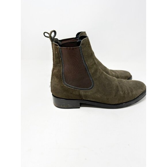 Thursday Boot Co Duchess Suede Chelsea Boot Dark Olive Green Brown Size 9.5 - Picture 8 of 10